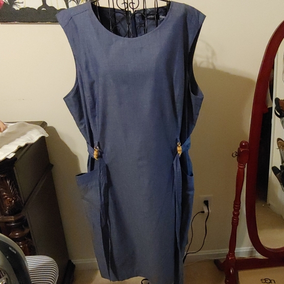 Denim Lined Dress - Picture 2 of 5